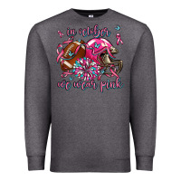 Charcoal Heather in october we wear pink football Premium Sweatshirt - AdoDesignShop