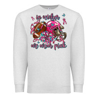 Oatmeal Heather in october we wear pink football Premium Sweatshirt - AdoDesignShop