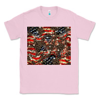 Bubblegum Pink American flag leopard tumbler Classic Tee - HowdyJamesFarm