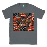 Charcoal Heather American flag leopard tumbler Classic Tee - HowdyJamesFarm
