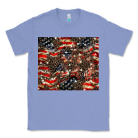 Colony Blue American flag leopard tumbler Classic Tee - HowdyJamesFarm