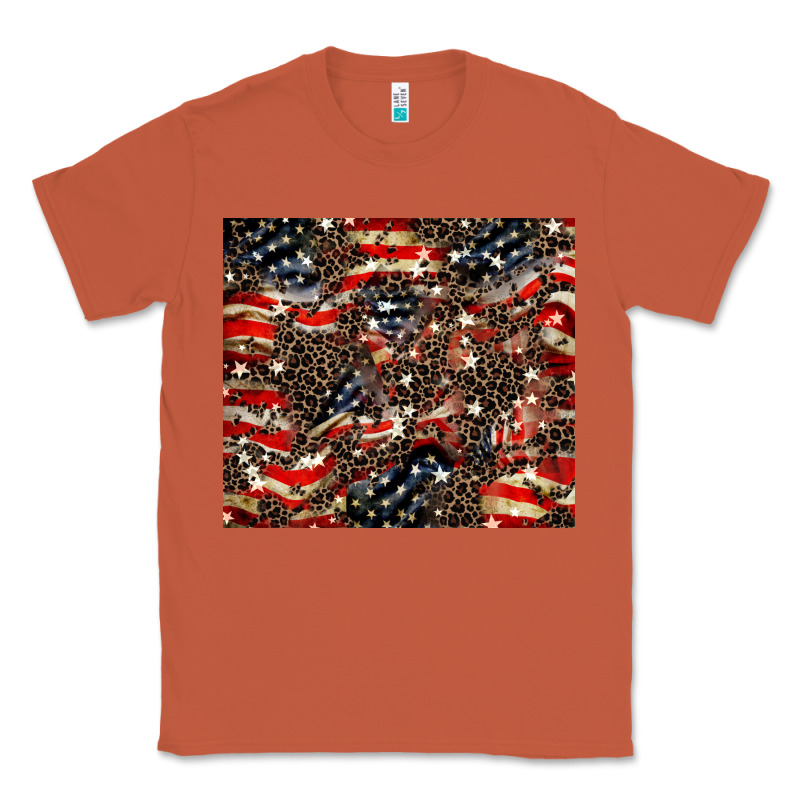 American Flag Leopard Tumbler Classic Tee by HowdyJamesFarm | Teevron