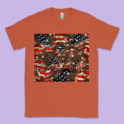 American Flag Leopard Tumbler Classic Tee Designed By Howdyjamesfarm