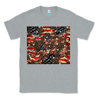 Heather Grey American flag leopard tumbler Classic Tee - HowdyJamesFarm
