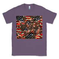Lavender American flag leopard tumbler Classic Tee - HowdyJamesFarm