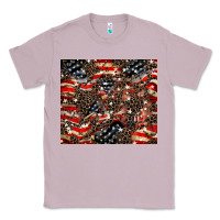 Lilac American flag leopard tumbler Classic Tee - HowdyJamesFarm