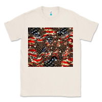Natural American flag leopard tumbler Classic Tee - HowdyJamesFarm