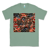 Sage American flag leopard tumbler Classic Tee - HowdyJamesFarm