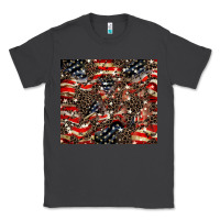 Smoke American flag leopard tumbler Classic Tee - HowdyJamesFarm