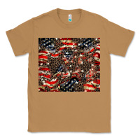 Toasted Coconut American flag leopard tumbler Classic Tee - HowdyJamesFarm