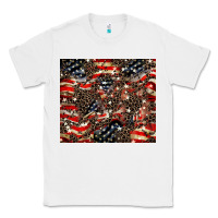 White American flag leopard tumbler Classic Tee - HowdyJamesFarm