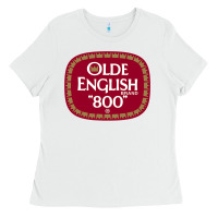 White Olde English 800 Beer Official Ladies Tee - longCreatives