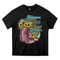 Black Blame It All On My Roots Heavy Core Tee - JahusDesignShop