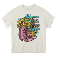 Cream Blame It All On My Roots Heavy Core Tee - JahusDesignShop