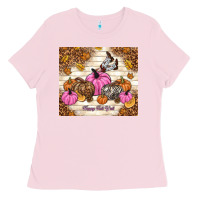 Bubblegum Pink happy fall y'all cowgirl Ladies Tee - TumblerDesignByShophia