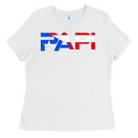 White Papi Puerto Rico Flag Ladies Tee - longCreatives