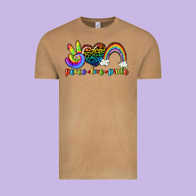 Peace Love Pride Vintage Tee Designed By Cowgirlartshop