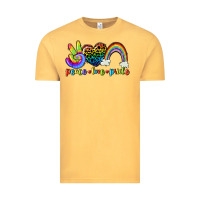 Vintage Mustard Peace love pride Vintage Tee - CowGirlArtShop