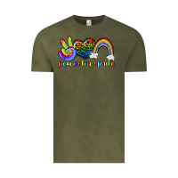 Vintage Olive Peace love pride Vintage Tee - CowGirlArtShop