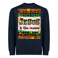 Navy Christmas Jesus Is The Reason Heavyweight Sweatshirt - Artiststas