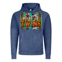 Vintage Denim mom of twins western brushstroke Vintage Hoodie - OliviaCreatesArt