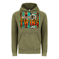 Vintage Olive mom of twins western brushstroke Vintage Hoodie - OliviaCreatesArt