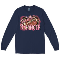Navy Tackle cancer Football Long Sleeve Tee - FaDigitalArtStudio
