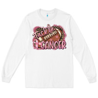 White Tackle cancer Football Long Sleeve Tee - FaDigitalArtStudio