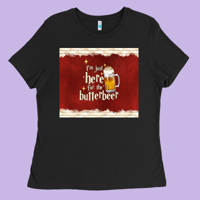 I'm Just Here For The Butterbeer Ladies Tee Designed By Tumblerdesignbyshophia