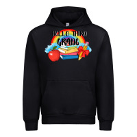 Black back to school hello third grade 3200x2400 Urban Hoodie - AdoDesignShop