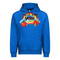 Cobalt back to school hello third grade 3200x2400 Urban Hoodie - AdoDesignShop