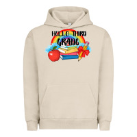 Pigment French Oak back to school hello third grade 3200x2400 Urban Hoodie - AdoDesignShop
