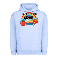 Pigment Grape Ice back to school hello third grade 3200x2400 Urban Hoodie - AdoDesignShop