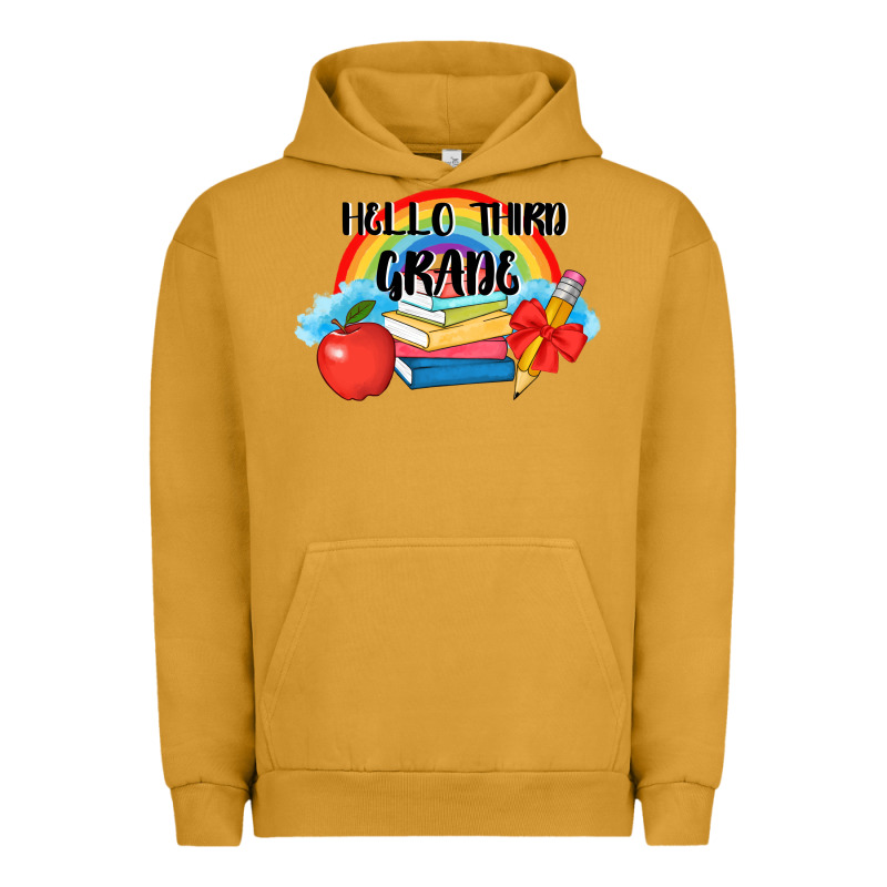 Back To School Hello Third Grade 3200x2400 Urban Hoodie by AdoDesignShop | Teevron