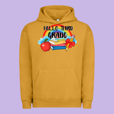 Back To School Hello Third Grade 3200x2400 Urban Hoodie Designed By Adodesignshop
