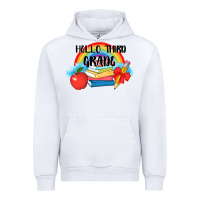 White back to school hello third grade 3200x2400 Urban Hoodie - AdoDesignShop
