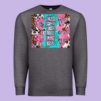 Breast Cancer Awareness Strong Premium Sweatshirt Designed By Adodesignshop