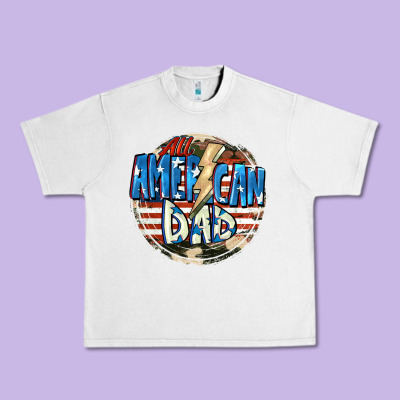 All American Dad 4th Of July Urban Heavy Tee Designed By Cowgirlartshop