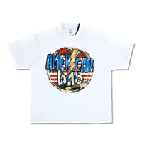 White All american dad 4th of july Urban Heavy Tee - CowGirlArtShop