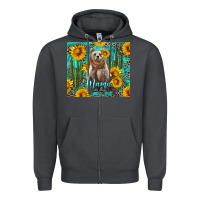 Smoke mama bear with sunflowers and cactus Zipper Hoodie - Artiststas