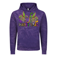 Cloud Purple mardi gras skeleton hands  fleur de lis Vintage Hoodie - OliviaCreatesArt