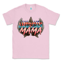 Bubblegum Pink American mama 4th of july Classic Tee - HowdyJamesFarm