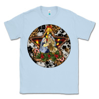 Dusty Blue Oh Holy Night Christmas Classic Tee - RanaPortraitStore