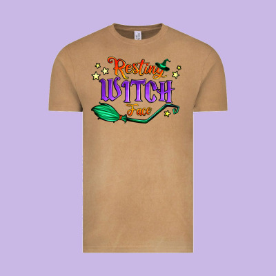 Resting Witch Face Vintage Tee Designed By Jasminsmagicworld