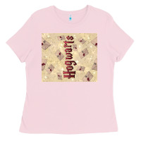 Bubblegum Pink hogwarts with letters Ladies Tee - TumblerDesignByShophia