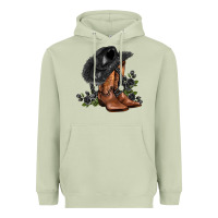 Matcha black cowgirl  and roses Heavyweight Hoodie - AdoDesignShop