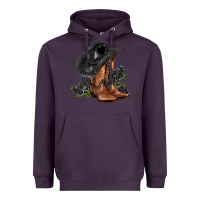 Plum black cowgirl  and roses Heavyweight Hoodie - AdoDesignShop
