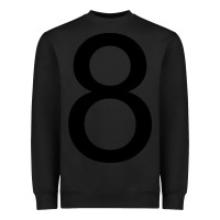 Black Figure number eight 8 Heavyweight Sweatshirt - longCreatives