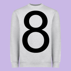 Figure Number Eight 8 Heavyweight Sweatshirt Designed By Longcreatives