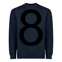 Navy Figure number eight 8 Heavyweight Sweatshirt - longCreatives